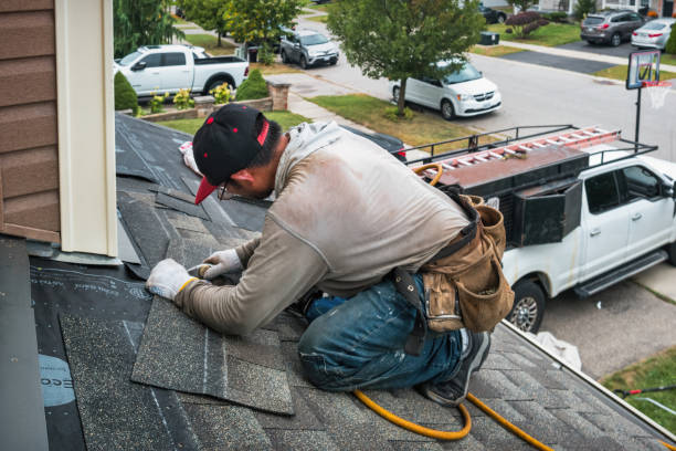 Professional Roofing technician working in Villa Park, CA